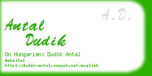 antal dudik business card